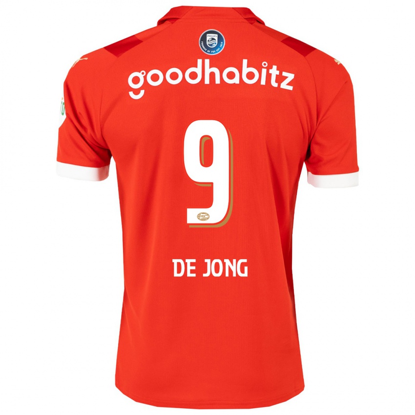 Enfant Maillot Luuk De Jong #9 Rouge Tenues Domicile 2023/24 T-Shirt Belgique