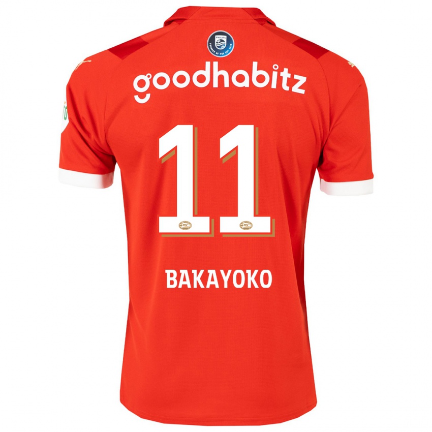 Enfant Maillot Johan Bakayoko #11 Rouge Tenues Domicile 2023/24 T-Shirt Belgique