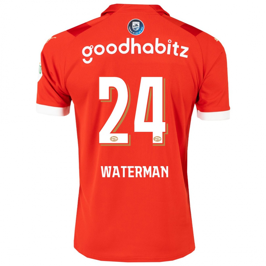 Enfant Maillot Boy Waterman #24 Rouge Tenues Domicile 2023/24 T-Shirt Belgique