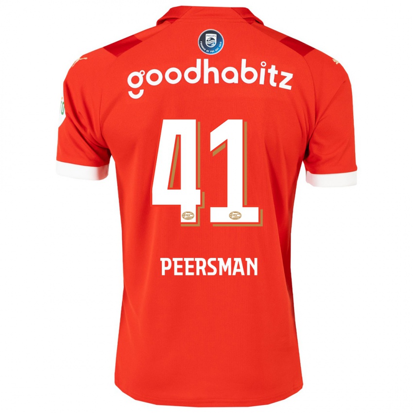 Kinder Kjell Peersman #41 Rot Heimtrikot Trikot 2023/24 T-Shirt Belgien