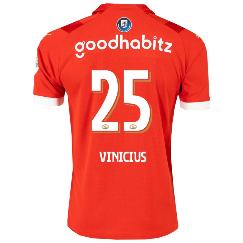 Kinder Carlos Vinicius #25 Rot Heimtrikot Trikot 2023/24 T-Shirt Belgien