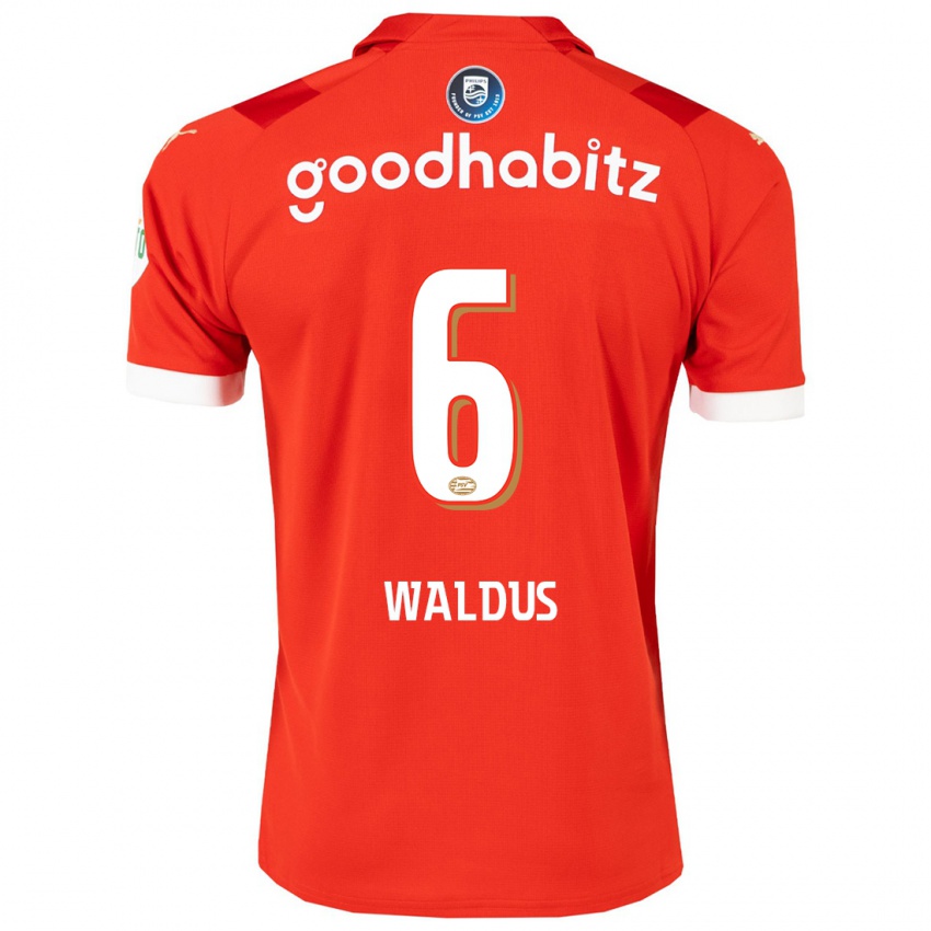 Enfant Maillot Maruschka Waldus #6 Rouge Tenues Domicile 2023/24 T-Shirt Belgique