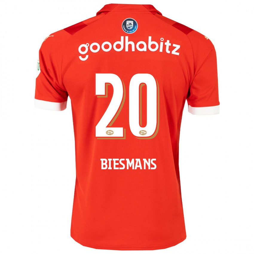 Kinder Julie Biesmans #20 Rot Heimtrikot Trikot 2023/24 T-Shirt Belgien