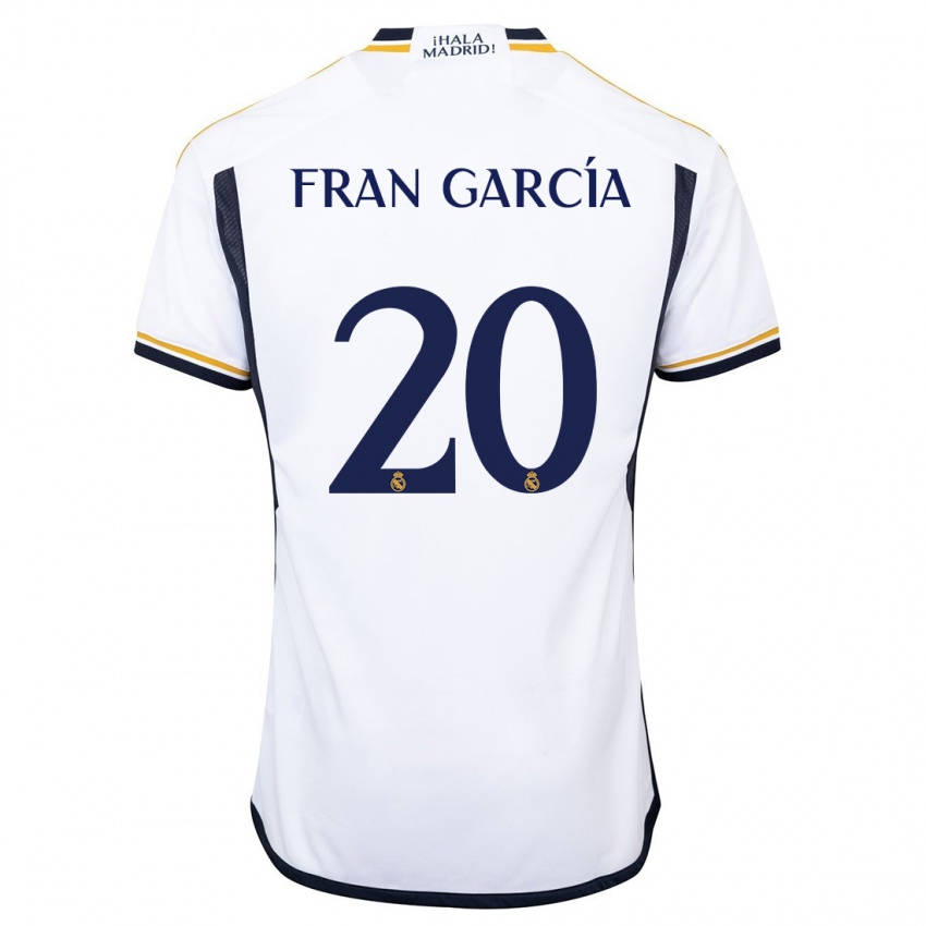 Kinder Fran García #20 Weiß Heimtrikot Trikot 2023/24 T-Shirt Belgien
