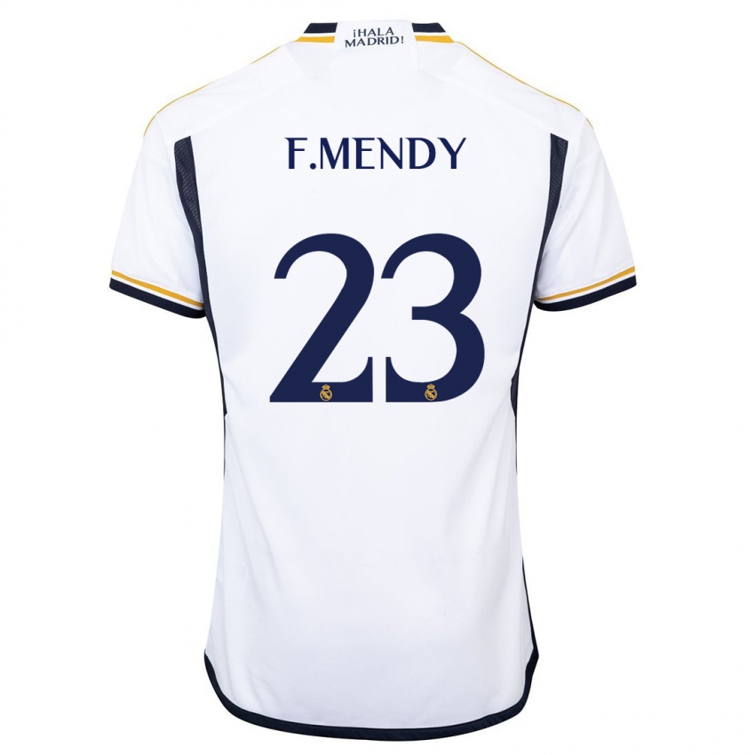 Kinder Ferland Mendy #23 Weiß Heimtrikot Trikot 2023/24 T-Shirt Belgien