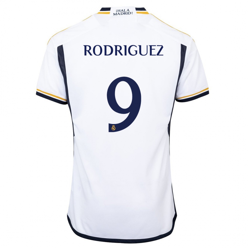 Enfant Maillot Alvaro Rodriguez #9 Blanc Tenues Domicile 2023/24 T-Shirt Belgique