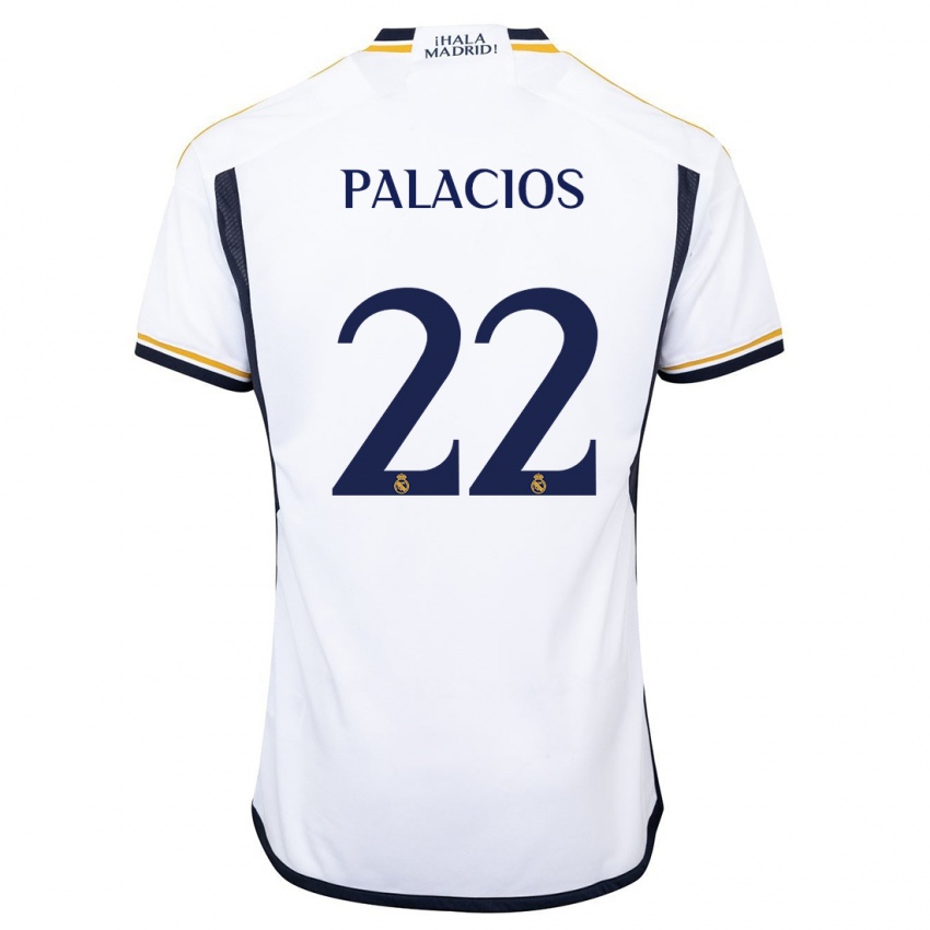 Enfant Maillot Cesar Palacios #22 Blanc Tenues Domicile 2023/24 T-Shirt Belgique