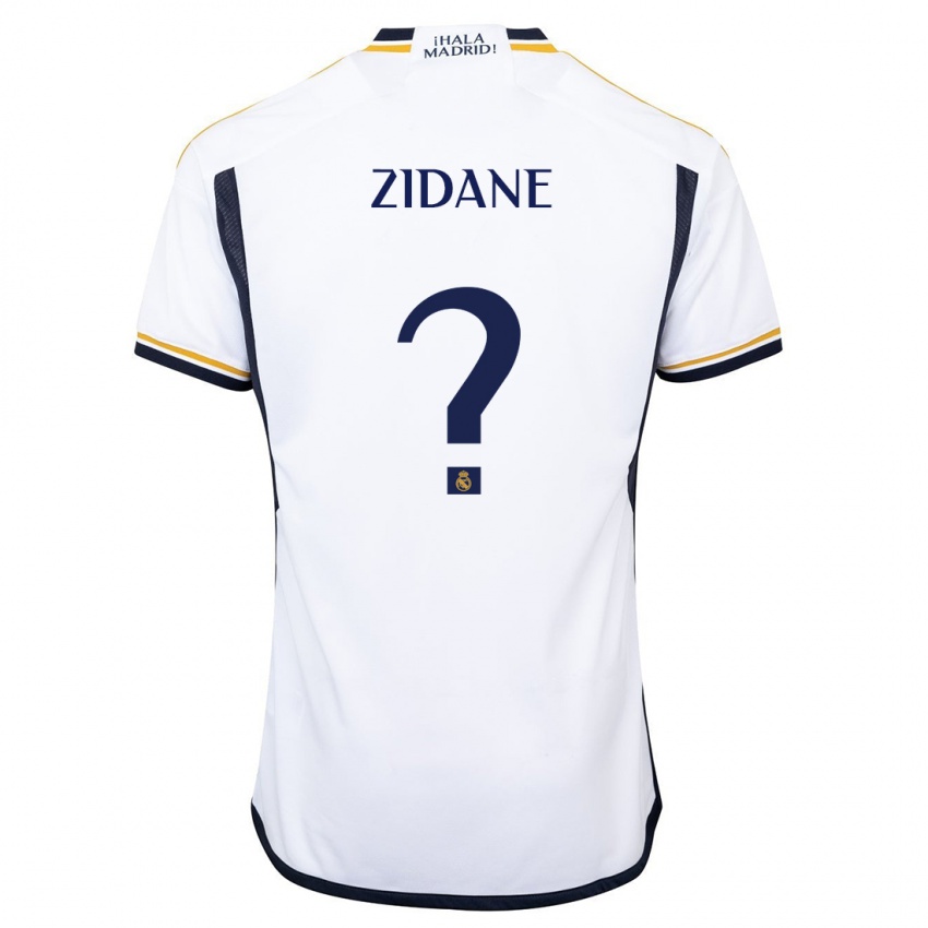 Enfant Maillot Elyaz Zidane #0 Blanc Tenues Domicile 2023/24 T-Shirt Belgique