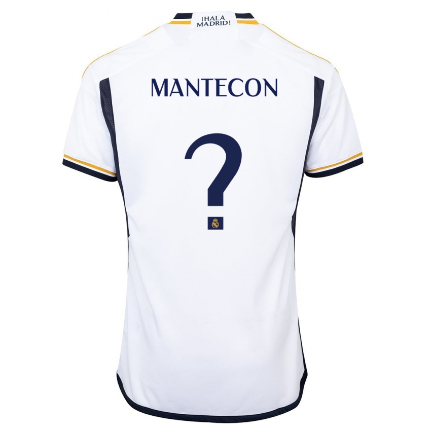Enfant Maillot Hugo Mantecon #0 Blanc Tenues Domicile 2023/24 T-Shirt Belgique