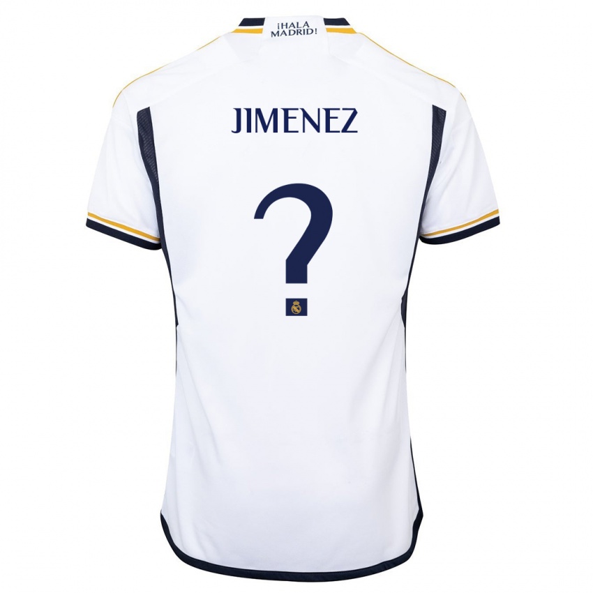 Enfant Maillot David Jimenez #0 Blanc Tenues Domicile 2023/24 T-Shirt Belgique