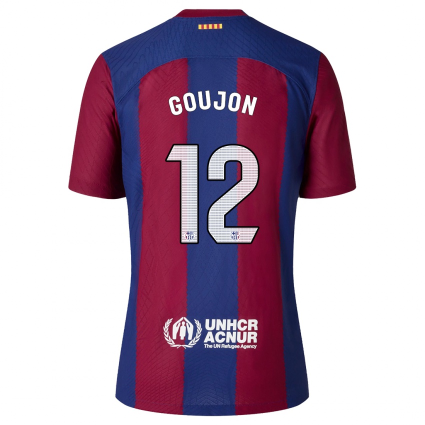 Kinderen Iker Goujón #12 Rood Blauw Thuisshirt Thuistenue 2023/24 T-Shirt België