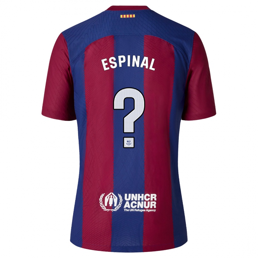 Kinder Jorge Espinal #0 Rot Blau Heimtrikot Trikot 2023/24 T-Shirt Belgien