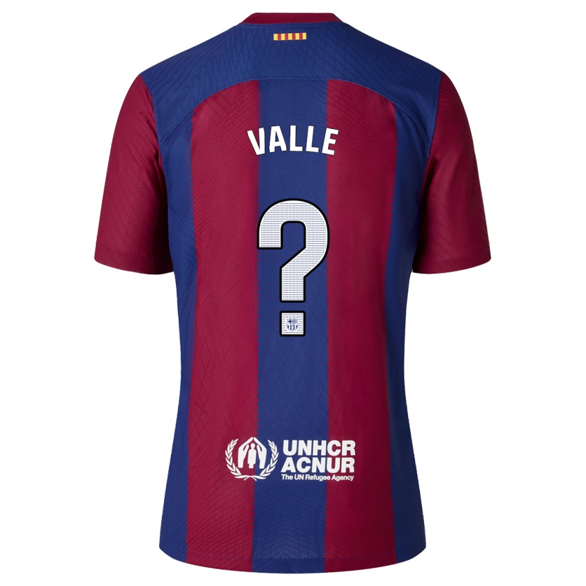 Enfant Maillot Alex Valle #0 Rouge Bleu Tenues Domicile 2023/24 T-Shirt Belgique