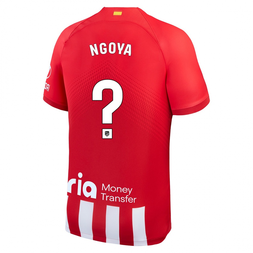 Kinder Joël Ngoya #0 Rot-Weiss Heimtrikot Trikot 2023/24 T-Shirt Belgien