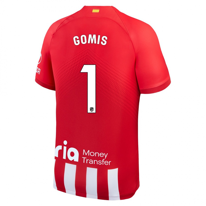 Kinder Antonio Gomis #1 Rot-Weiss Heimtrikot Trikot 2023/24 T-Shirt Belgien