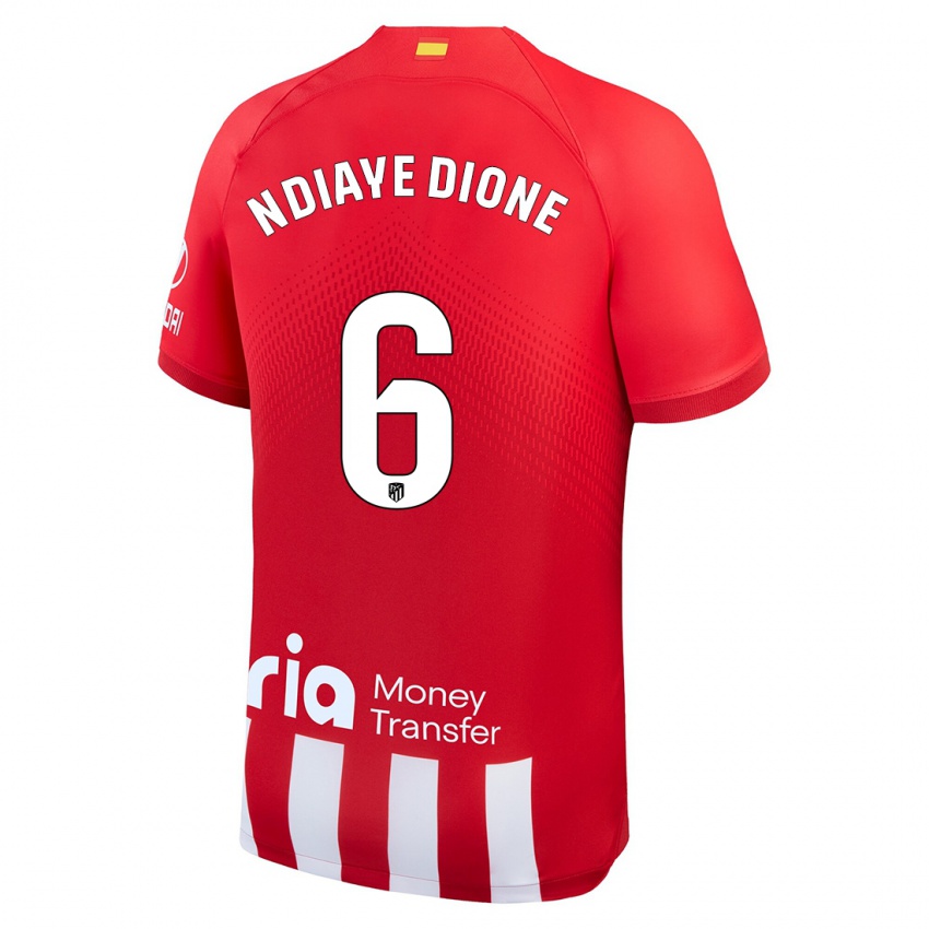 Kinderen Assane Ndiaye Dione #6 Rood Wit Thuisshirt Thuistenue 2023/24 T-Shirt België
