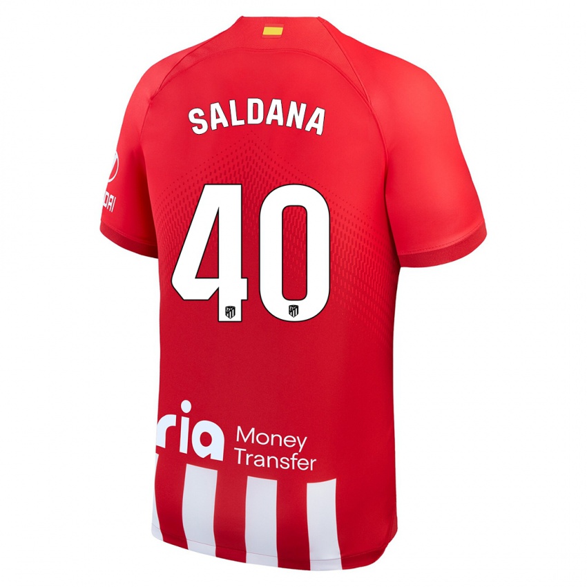 Kinder Jose Saldana #40 Rot-Weiss Heimtrikot Trikot 2023/24 T-Shirt Belgien