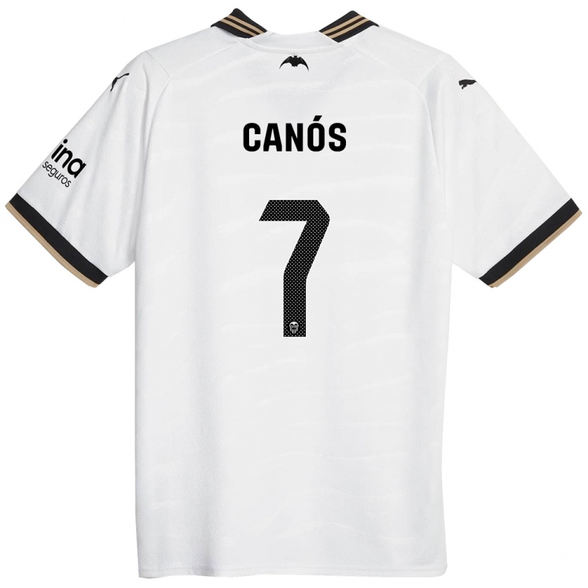 Enfant Maillot Sergi Canós #7 Blanc Tenues Domicile 2023/24 T-Shirt Belgique