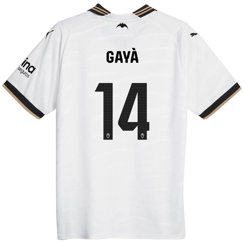 Enfant Maillot Jose Gaya #14 Blanc Tenues Domicile 2023/24 T-Shirt Belgique