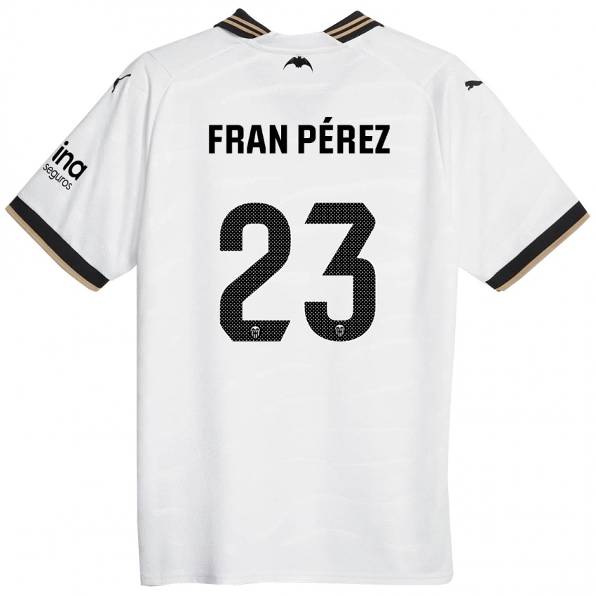 Kinder Fran Pérez #23 Weiß Heimtrikot Trikot 2023/24 T-Shirt Belgien