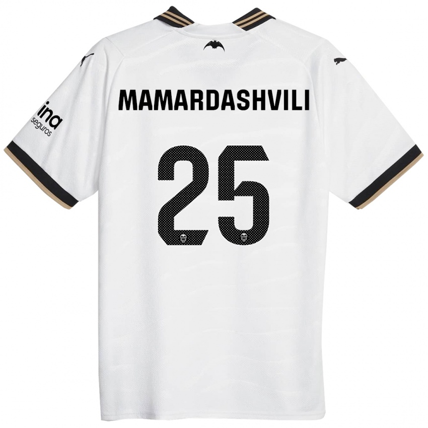 Kinder Giorgi Mamardashvili #25 Weiß Heimtrikot Trikot 2023/24 T-Shirt Belgien
