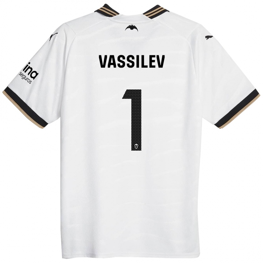 Kinderen David Vassilev #1 Wit Thuisshirt Thuistenue 2023/24 T-Shirt België