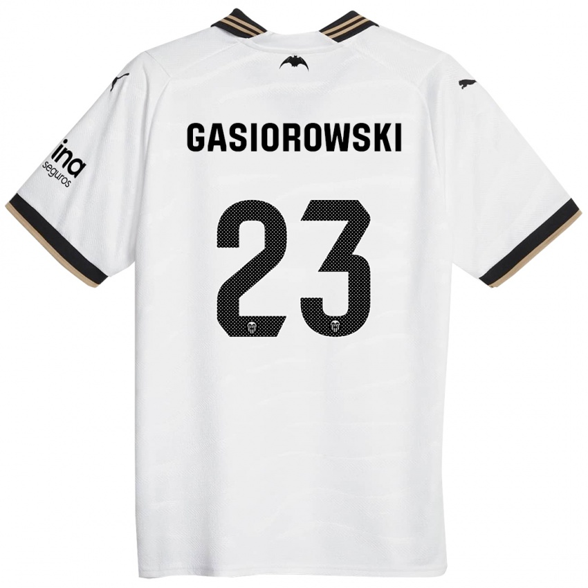 Enfant Maillot Yarek Gasiorowski #23 Blanc Tenues Domicile 2023/24 T-Shirt Belgique
