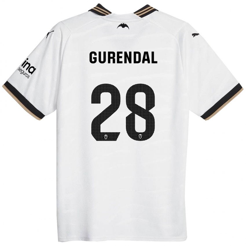 Kinder Alexander Gurendal #28 Weiß Heimtrikot Trikot 2023/24 T-Shirt Belgien