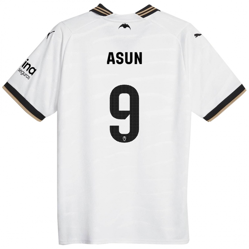 Enfant Maillot Asun #9 Blanc Tenues Domicile 2023/24 T-Shirt Belgique
