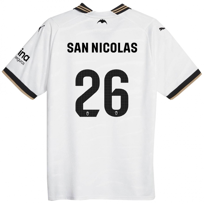 Kinder Olga San Nicolas #26 Weiß Heimtrikot Trikot 2023/24 T-Shirt Belgien