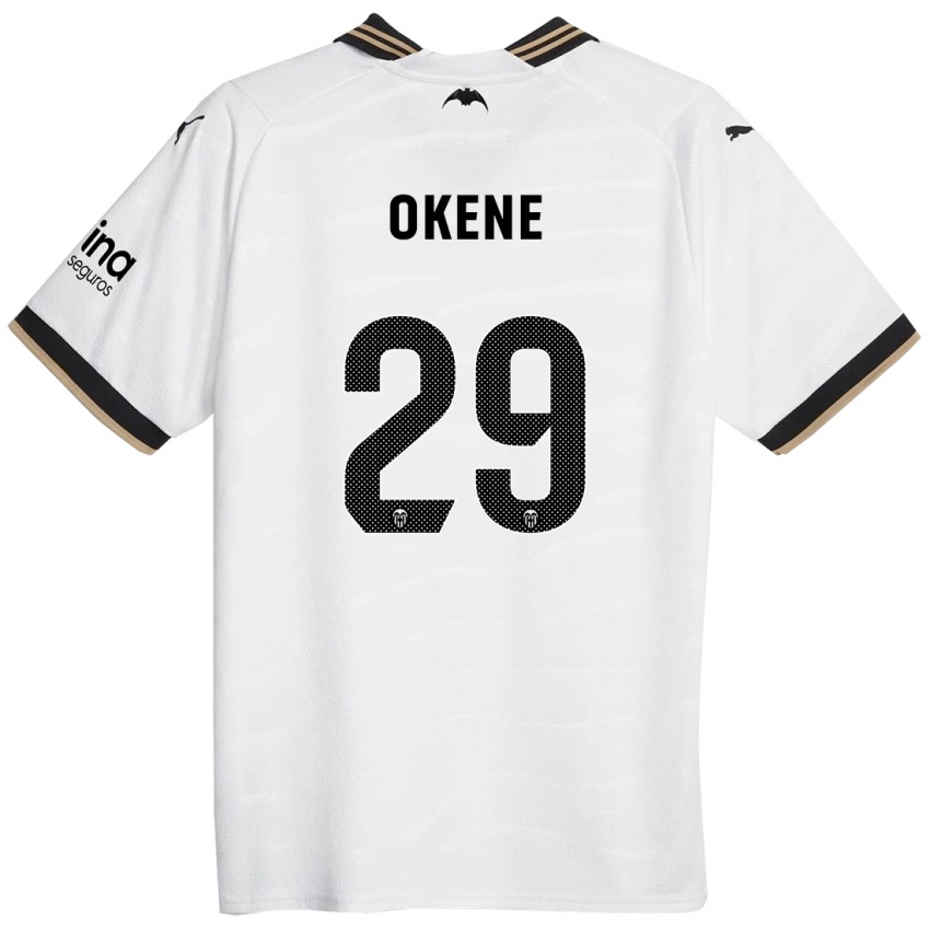 Enfant Maillot Andrea Okene #29 Blanc Tenues Domicile 2023/24 T-Shirt Belgique