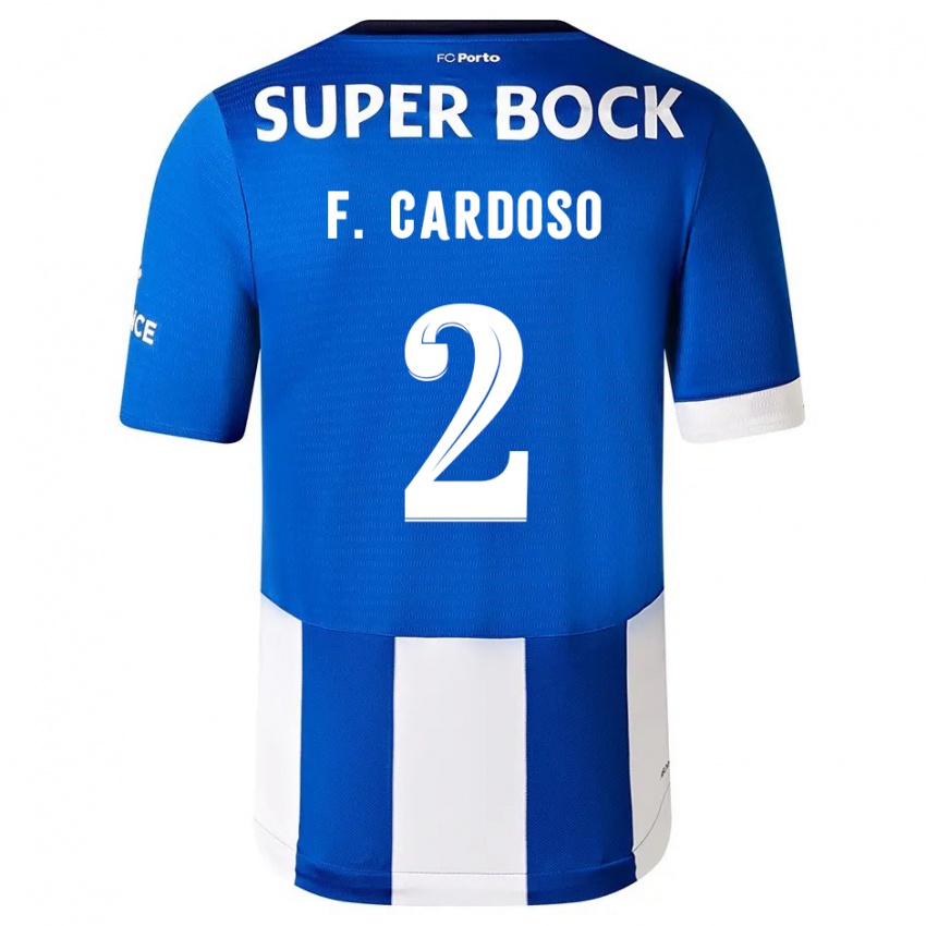 Kinder Fabio Cardoso #2 Blau Weiss Heimtrikot Trikot 2023/24 T-Shirt Belgien