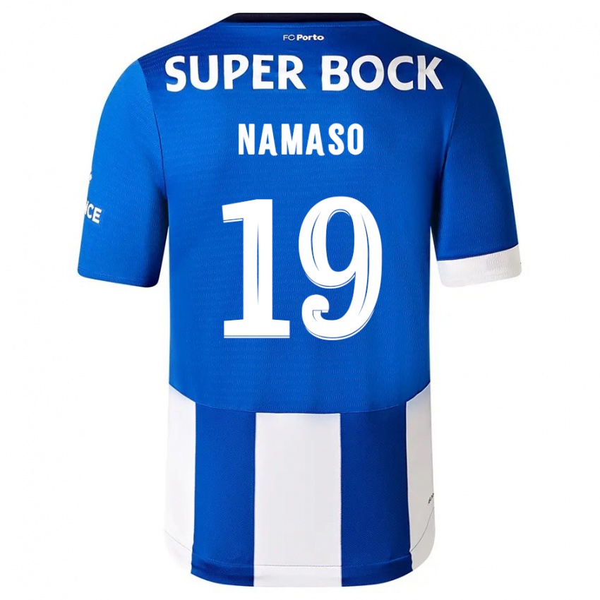 Kinderen Danny Namaso #19 Blauw Wit Thuisshirt Thuistenue 2023/24 T-Shirt België