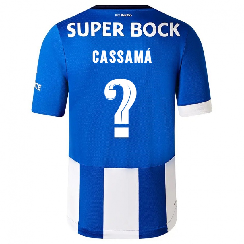 Kinderen Adramane Cassamá #0 Blauw Wit Thuisshirt Thuistenue 2023/24 T-Shirt België