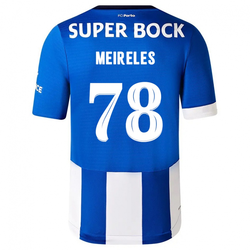 Kinder Jorge Meireles #78 Blau Weiss Heimtrikot Trikot 2023/24 T-Shirt Belgien