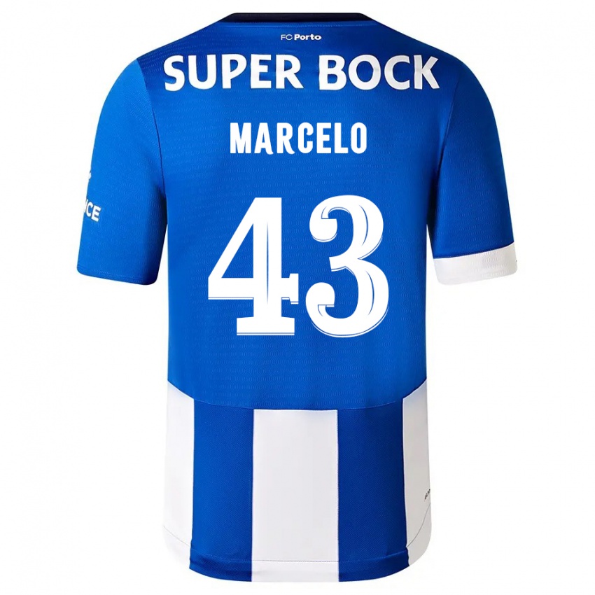 Enfant Maillot Joao Marcelo #43 Bleu Blanc Tenues Domicile 2023/24 T-Shirt Belgique