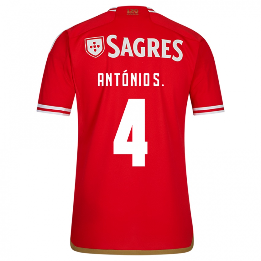 Kinder António Silva #4 Rot Heimtrikot Trikot 2023/24 T-Shirt Belgien