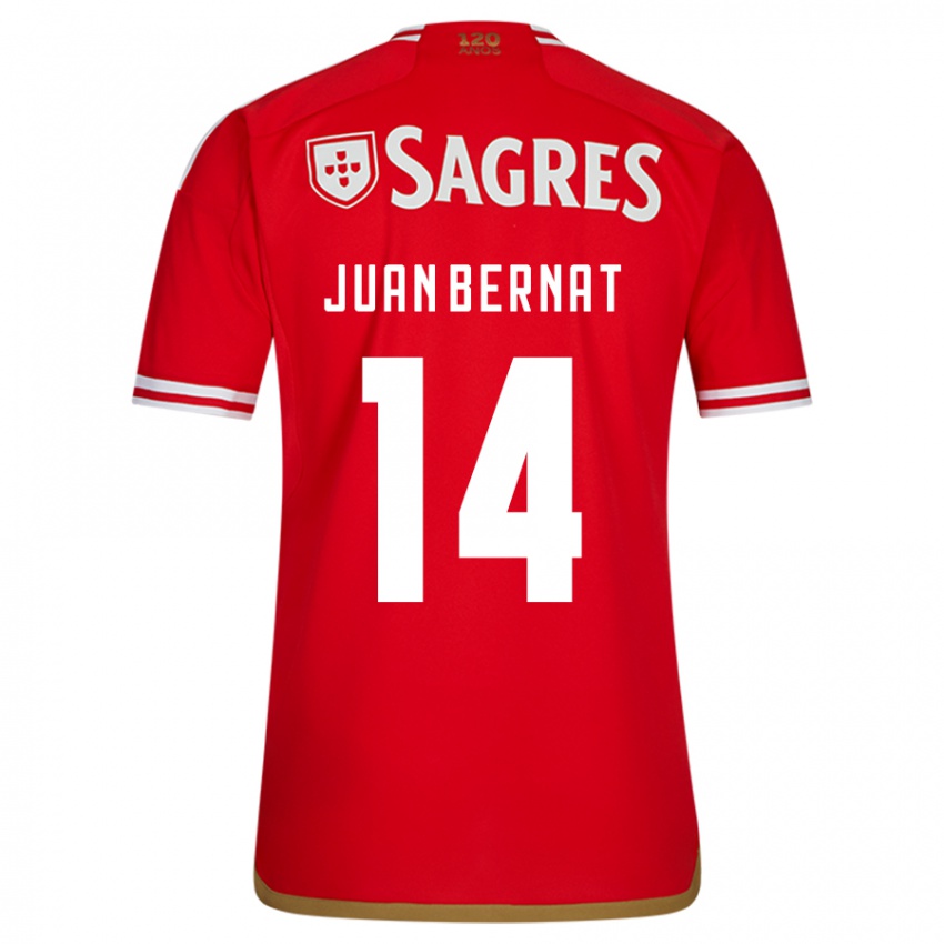Enfant Maillot Juan Bernat #14 Rouge Tenues Domicile 2023/24 T-Shirt Belgique