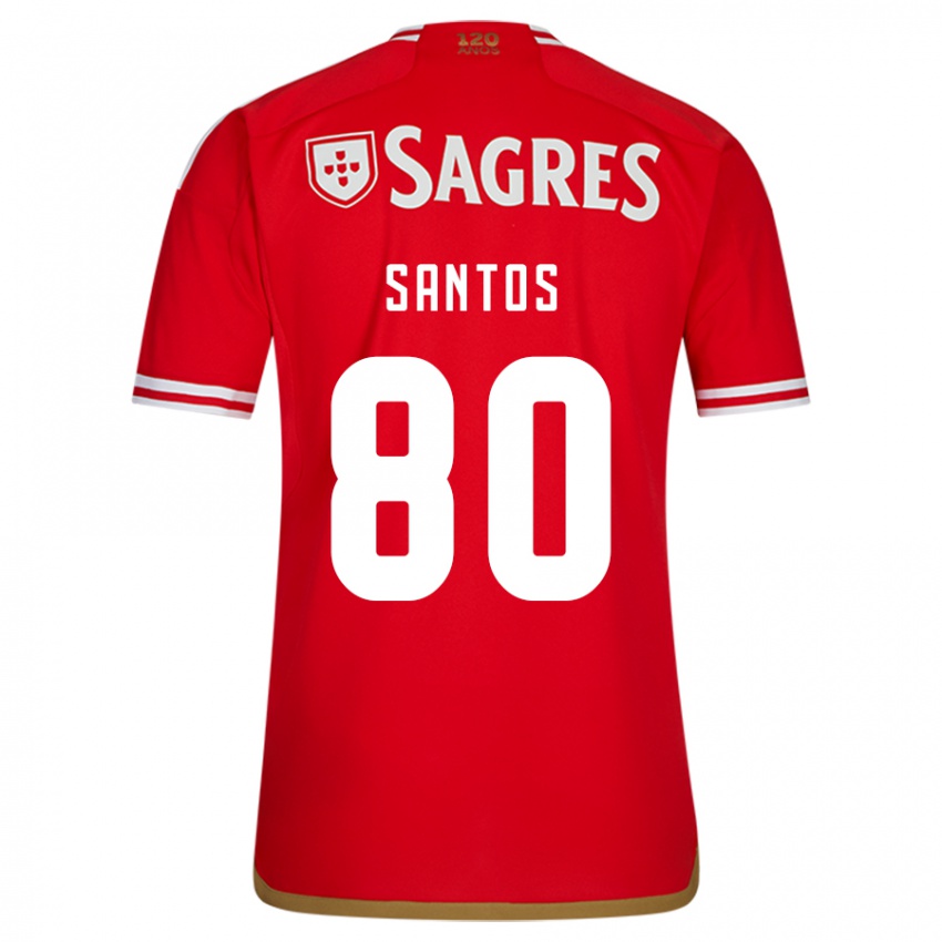 Kinder Pedro Santos #80 Rot Heimtrikot Trikot 2023/24 T-Shirt Belgien