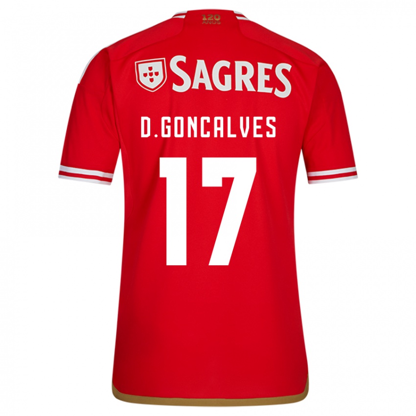 Kinder Diogo Goncalves #17 Rot Heimtrikot Trikot 2023/24 T-Shirt Belgien