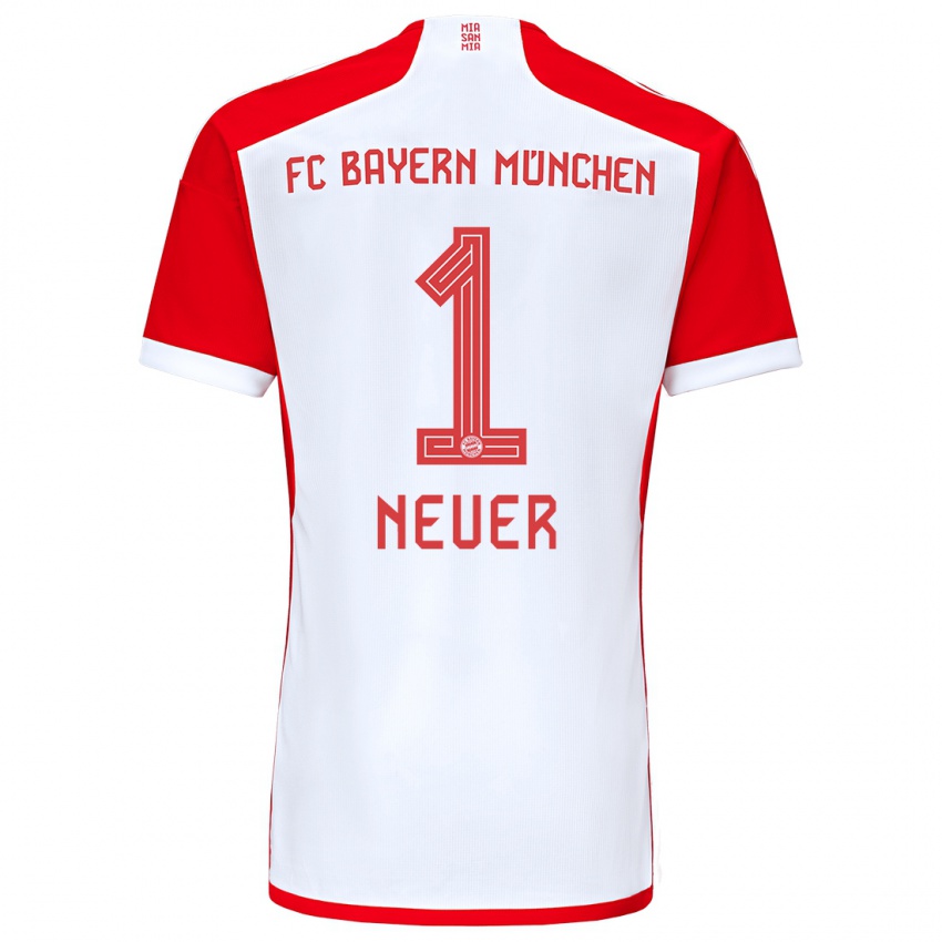 Kinder Manuel Neuer #1 Rot-Weiss Heimtrikot Trikot 2023/24 T-Shirt Belgien
