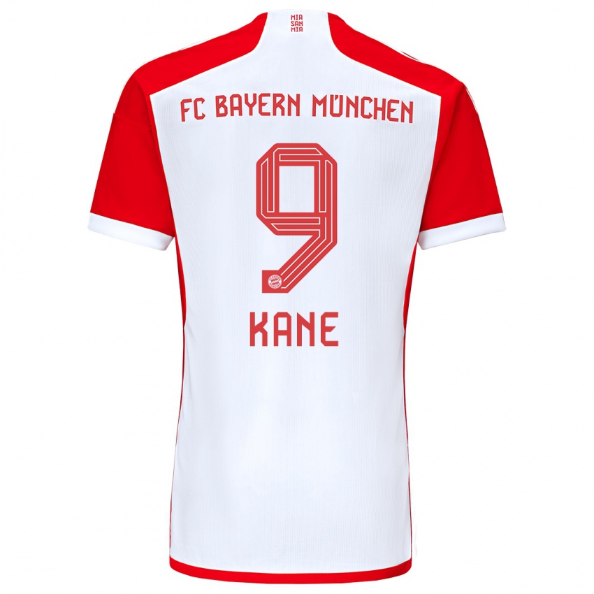Kinder Harry Kane #9 Rot-Weiss Heimtrikot Trikot 2023/24 T-Shirt Belgien