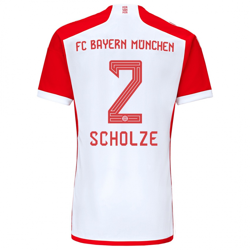 Kinder Max Scholze #2 Rot-Weiss Heimtrikot Trikot 2023/24 T-Shirt Belgien