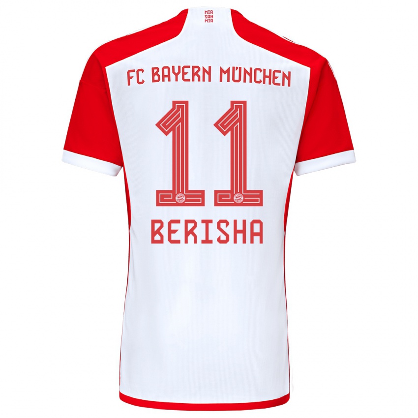 Kinder Dion Berisha #11 Rot-Weiss Heimtrikot Trikot 2023/24 T-Shirt Belgien