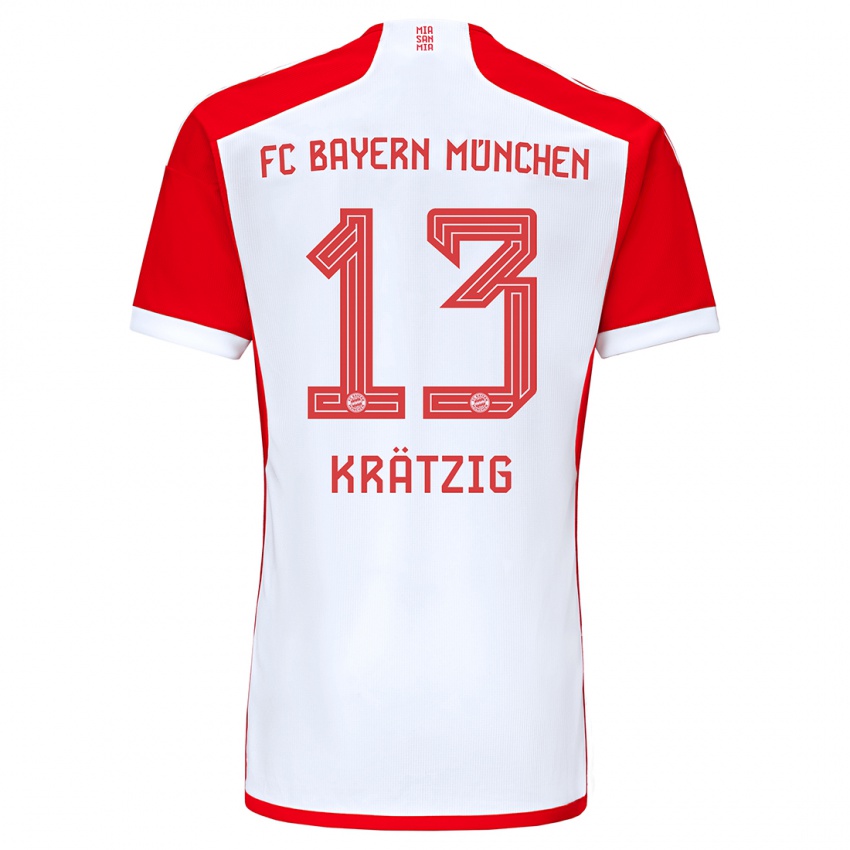 Kinder Frans Krätzig #13 Rot-Weiss Heimtrikot Trikot 2023/24 T-Shirt Belgien