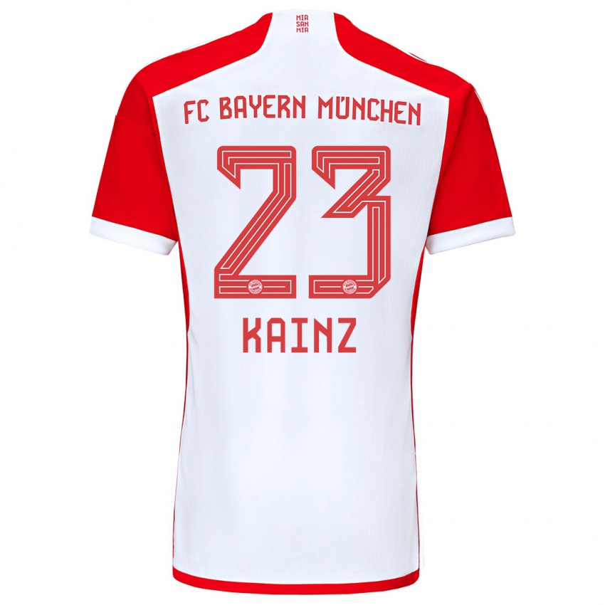 Kinder Manuel Kainz #23 Rot-Weiss Heimtrikot Trikot 2023/24 T-Shirt Belgien