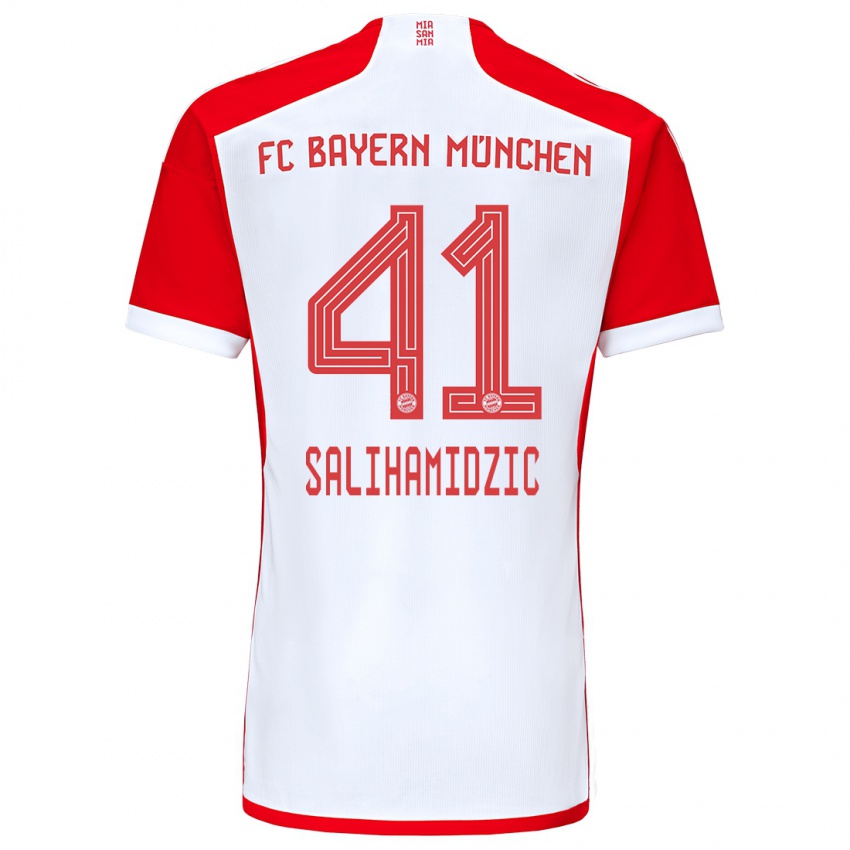 Kinder Nick Salihamidzic #41 Rot-Weiss Heimtrikot Trikot 2023/24 T-Shirt Belgien