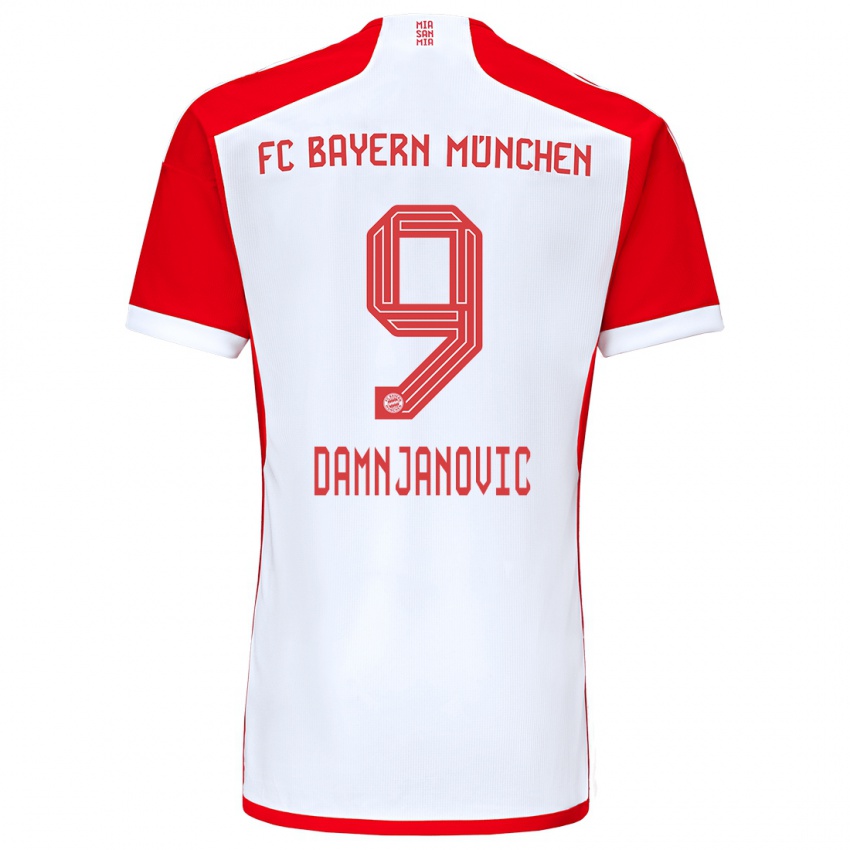 Kinder Jovana Damnjanovic #9 Rot-Weiss Heimtrikot Trikot 2023/24 T-Shirt Belgien