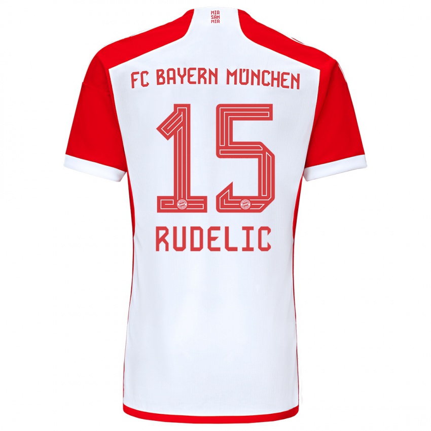 Kinder Ivana Rudelic #15 Rot-Weiss Heimtrikot Trikot 2023/24 T-Shirt Belgien
