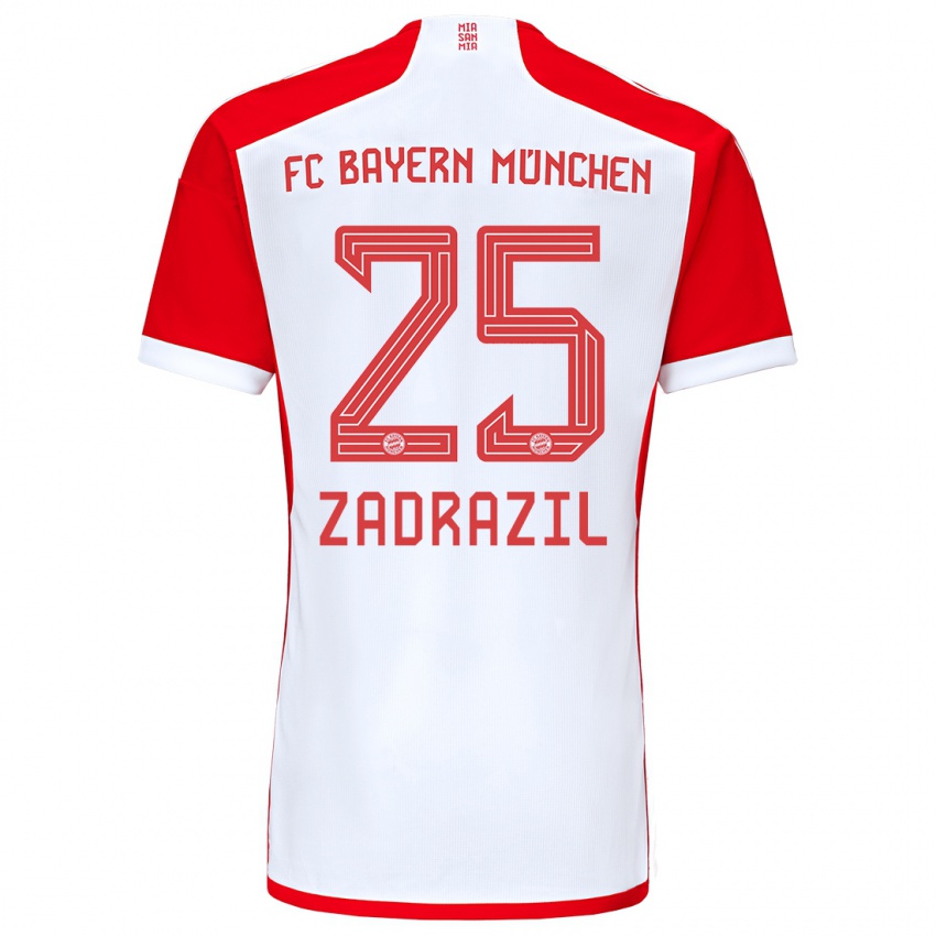Kinder Sarah Zadrazil #25 Rot-Weiss Heimtrikot Trikot 2023/24 T-Shirt Belgien